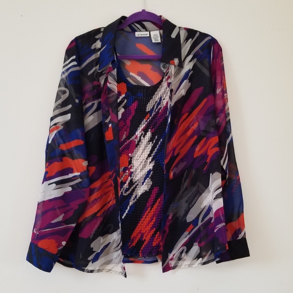 Liz Baker Abstract 2 piece tank Set